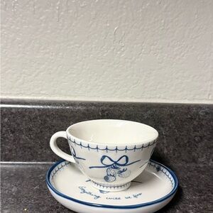 Royal  Blue and White Teacup Set